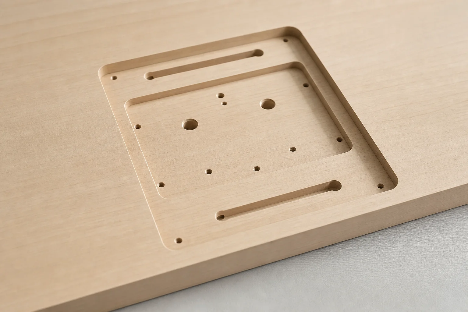 Pre-drilled mounting recesses for Neptune Systems Apex base unit and EB832 energy bar