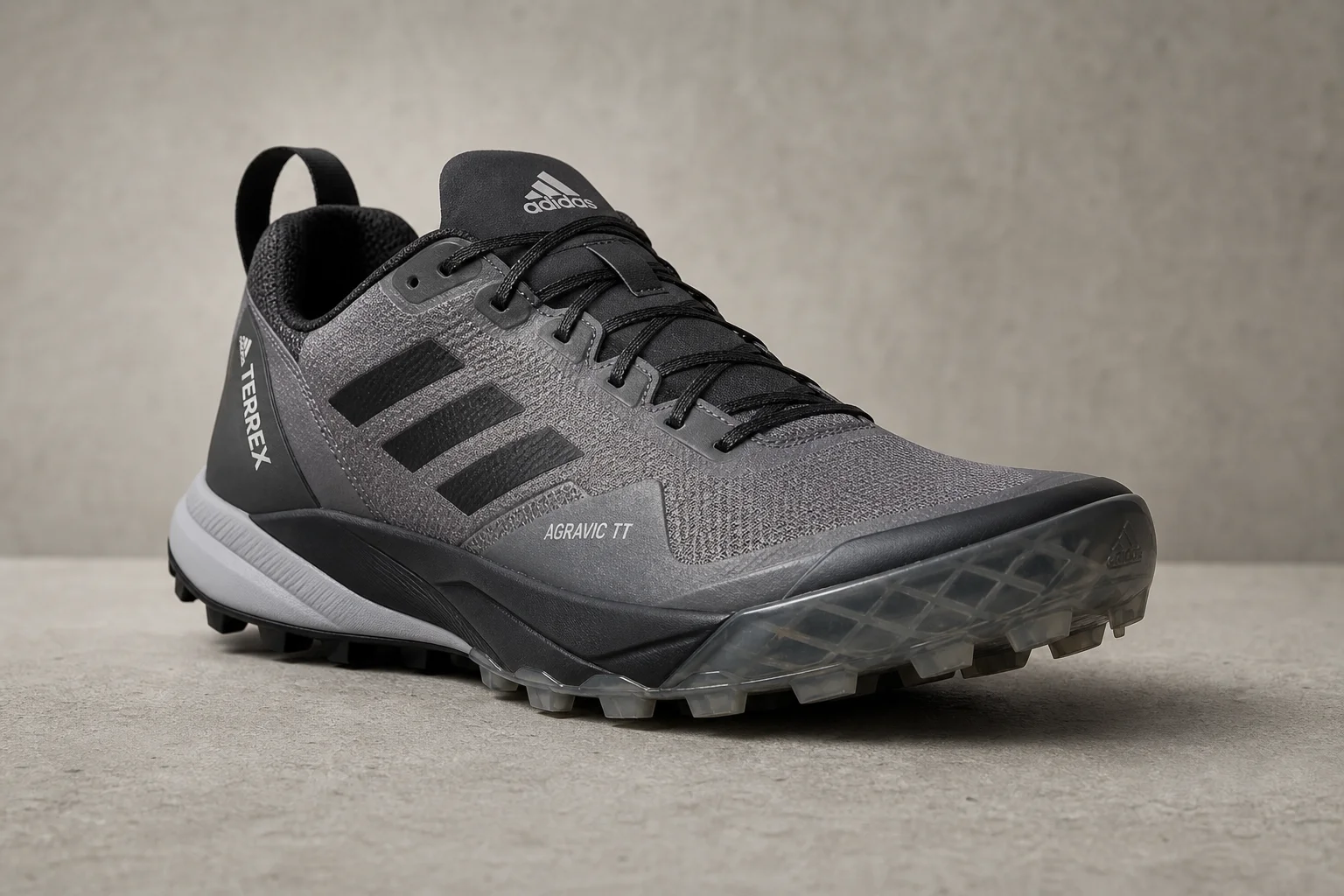 Adidas Terrex Agravic TT trail running shoe on concrete surface