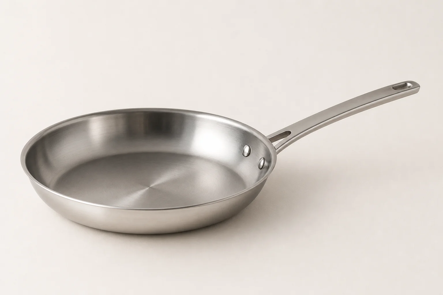 Essential cookware collection including frying pan, saute pan, cast iron skillet, non-stick pan, baking sheet, and Dutch oven
