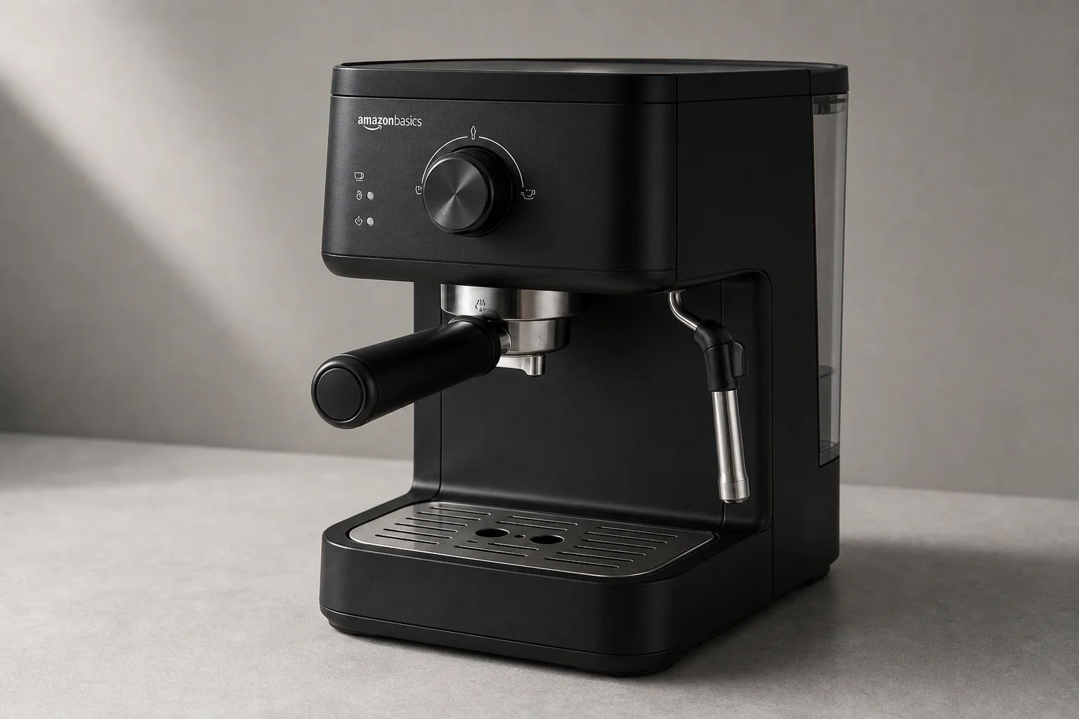 五台平價 Espresso 咖啡機排列在混凝土表面上