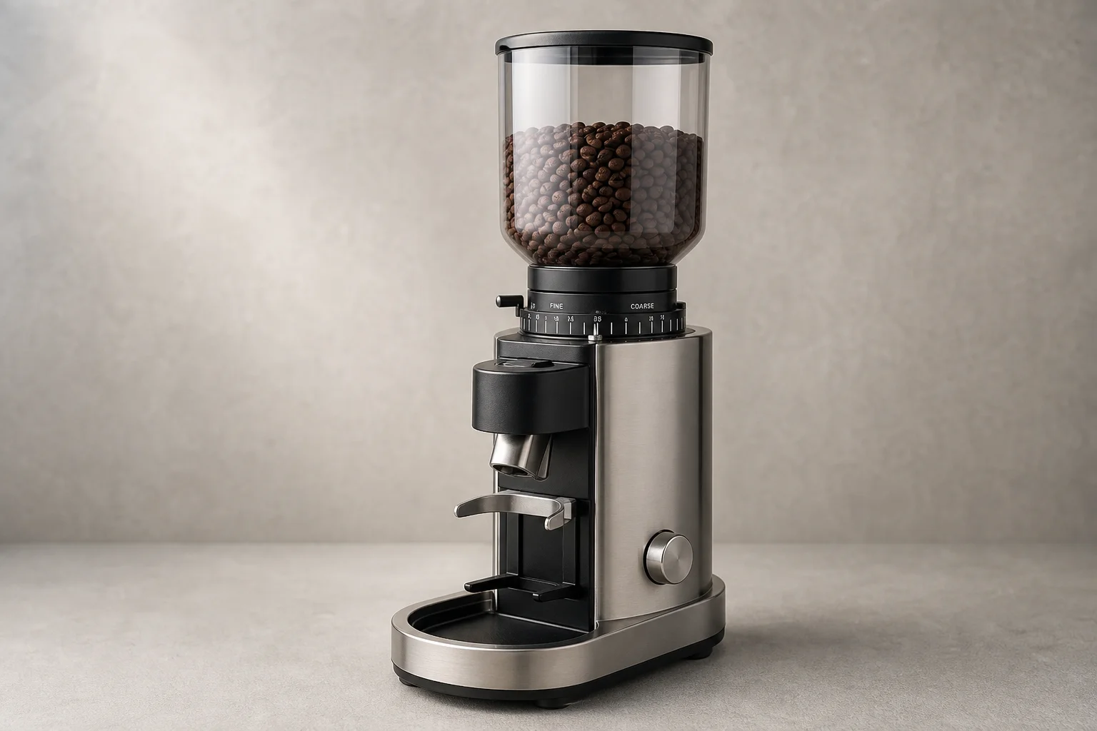 專業的 La Marzocco Espresso 咖啡機與小巧的 Breville Bambino 並排於中性背景前