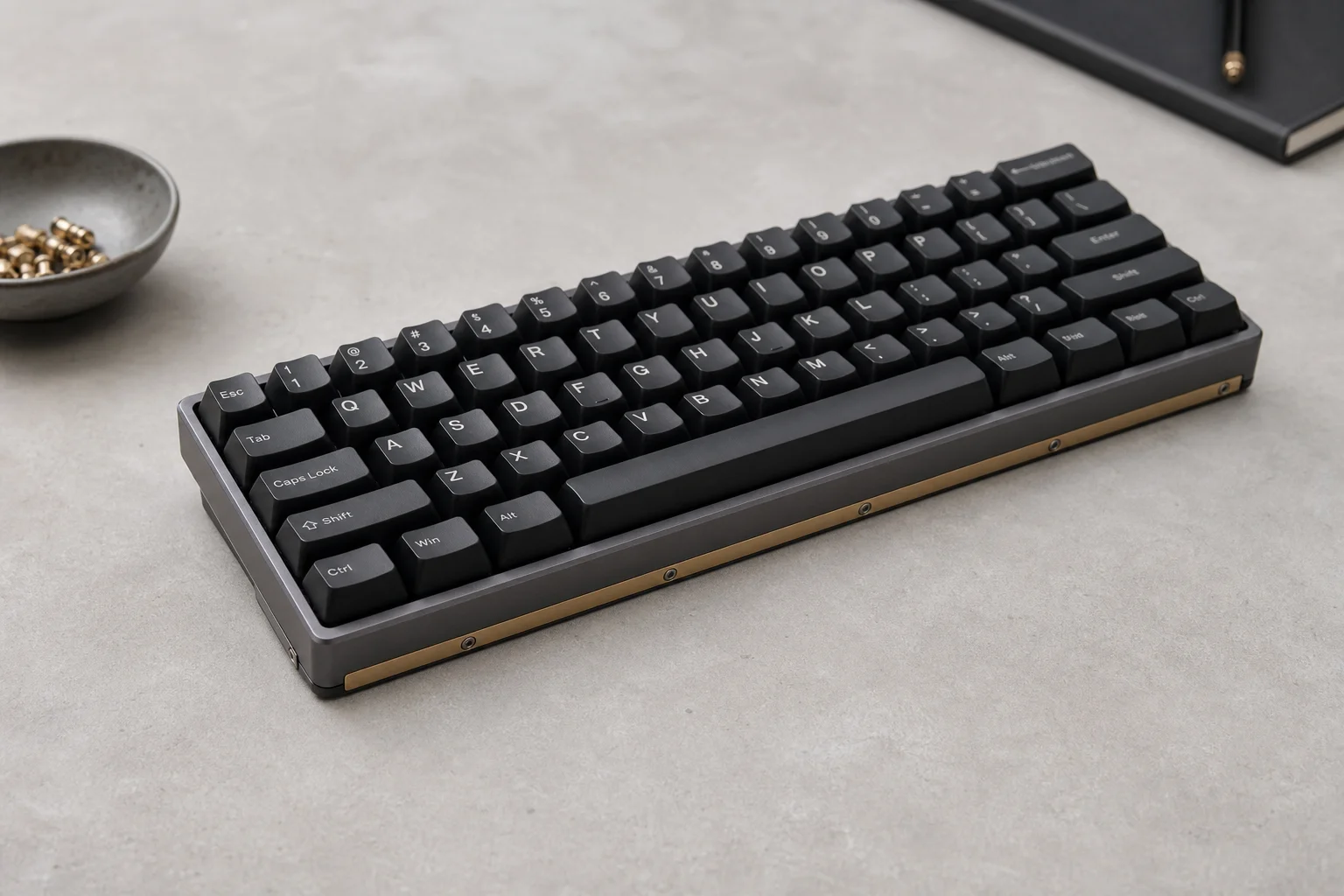 Six budget Hall Effect keyboards arranged on concrete surface