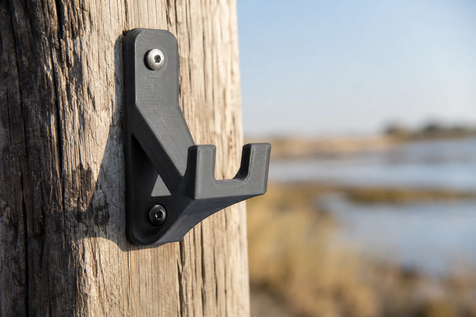 Outdoor 3D printed functional part exposed to sunlight and weather
