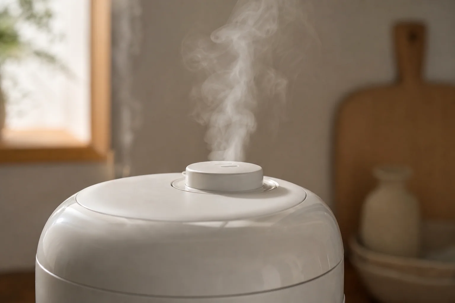 電子鍋蒸氣孔特寫，烹煮過程中冒出蒸氣