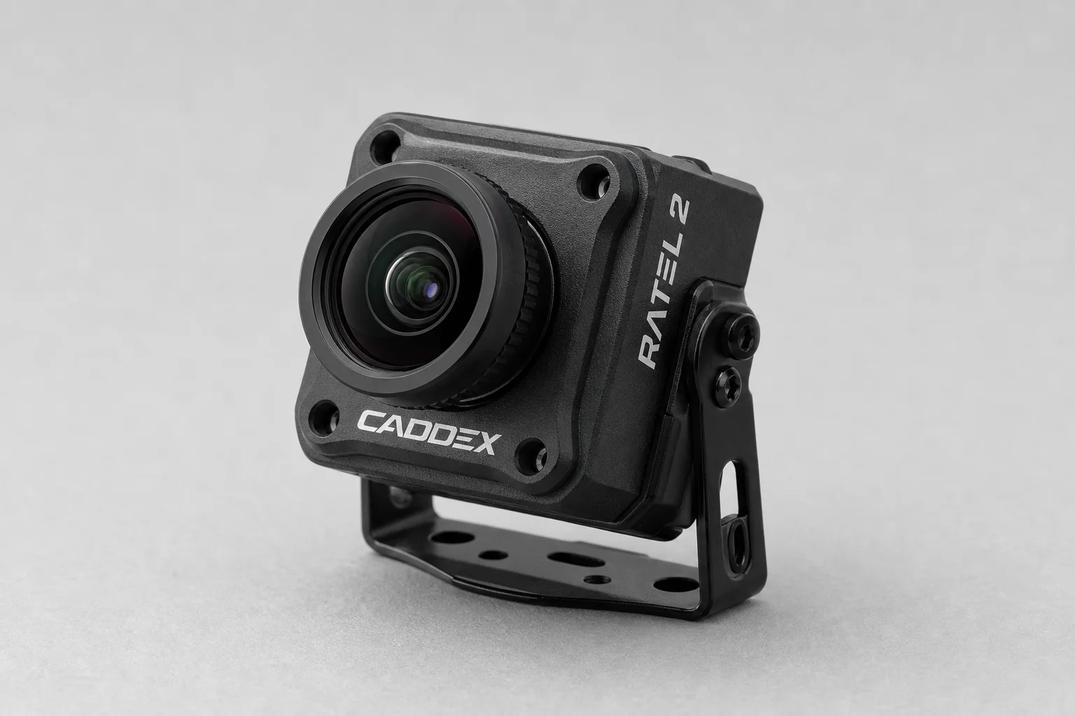 Fully assembled 7-inch FPV drone with all components mounted on concrete surface
