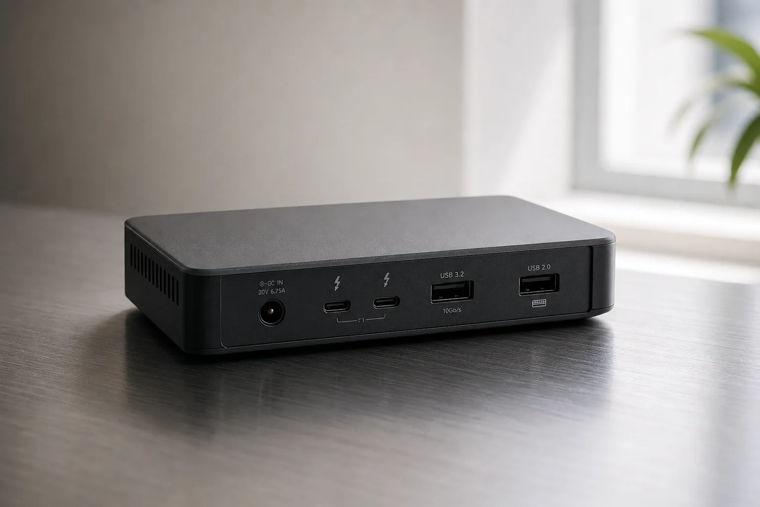 CalDigit TS4 and Element Hub Thunderbolt docks on concrete surface