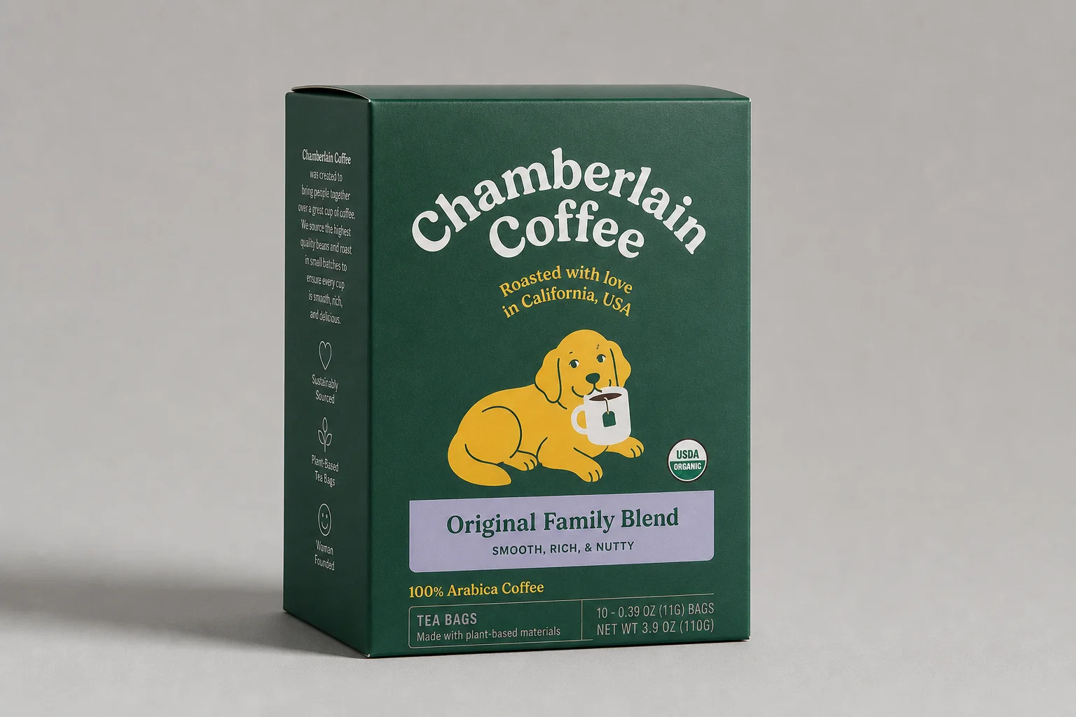 Golden Hour Blend 全豆咖啡与 Chamberlain Coffee 茶包式咖啡并排摆放