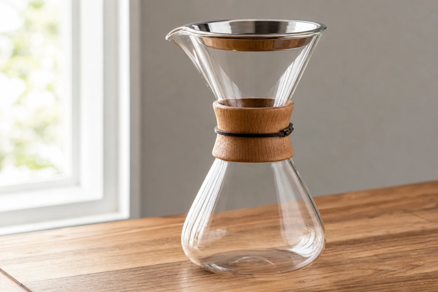 Four budget coffee makers: AeroPress, Chemex, Moka Express, and Bodum Chambord arranged on concrete