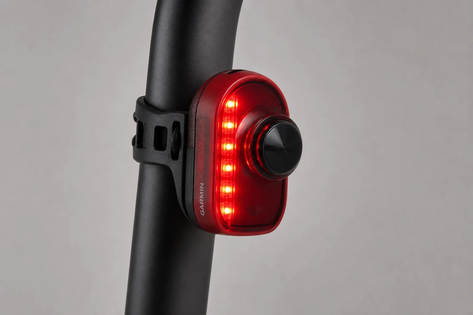 Coospo TR70 radar taillight mounted on a seatpost against neutral background