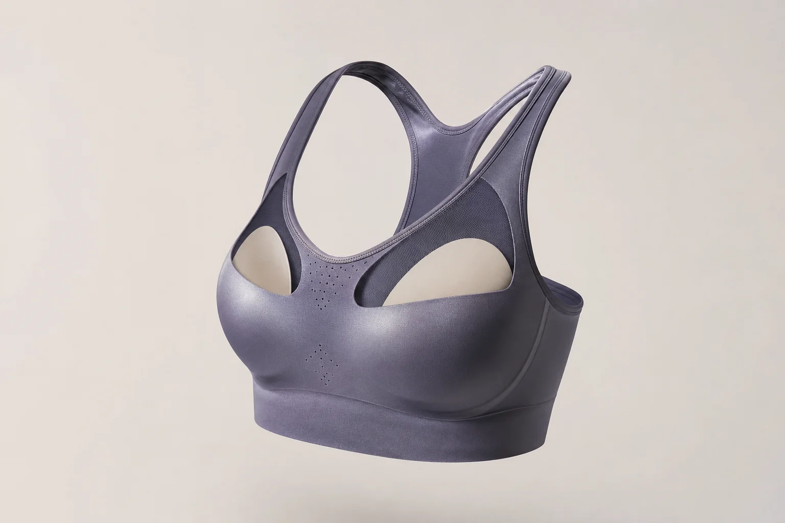 Collection of 12 high-impact sports bras in various styles and colors on neutral backdrop