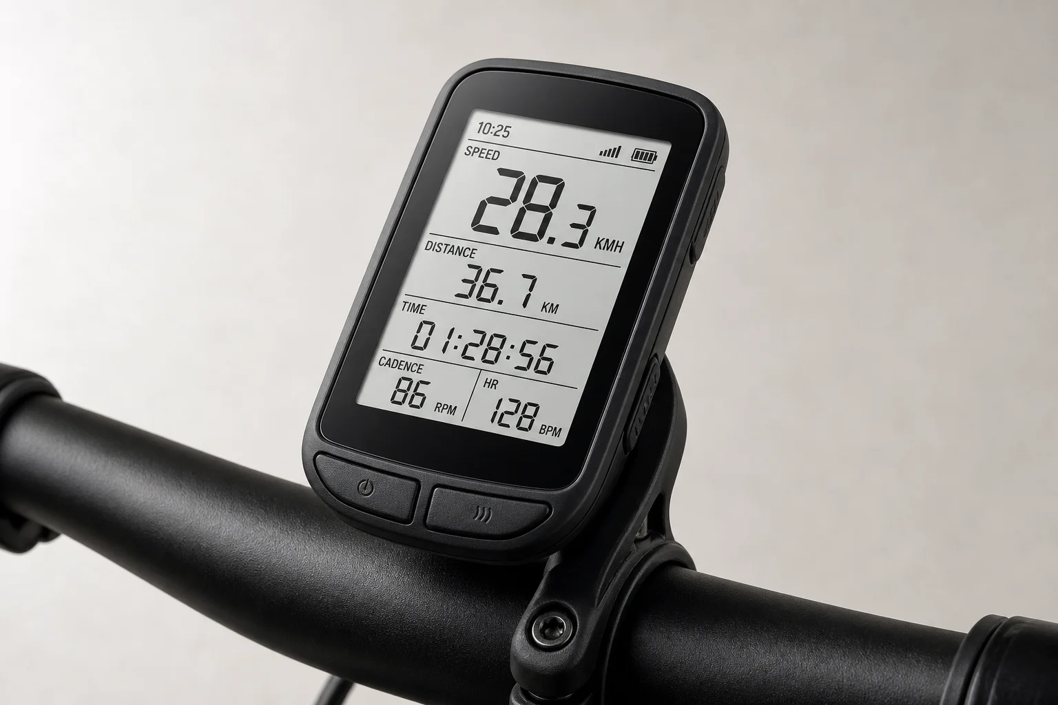 Cuso CS300 與 iGPSPORT BSC300 自行車碼錶並排於中性背景上