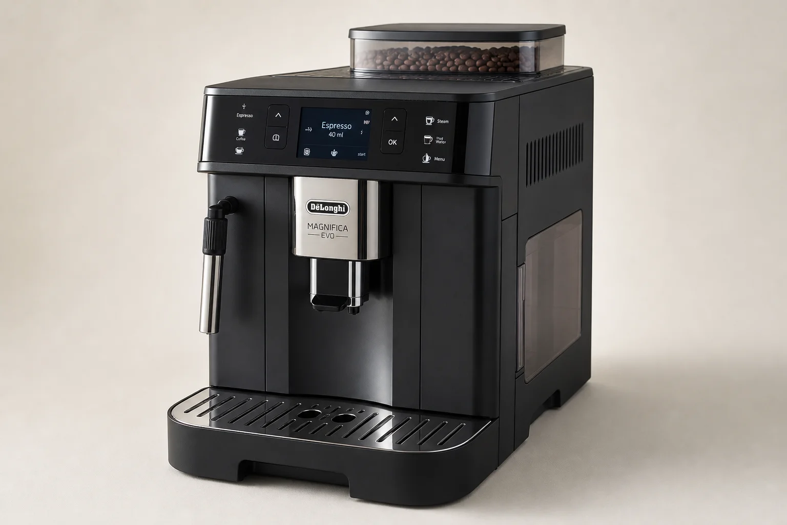 四台 Espresso 咖啡機並排展示在混凝土表面上