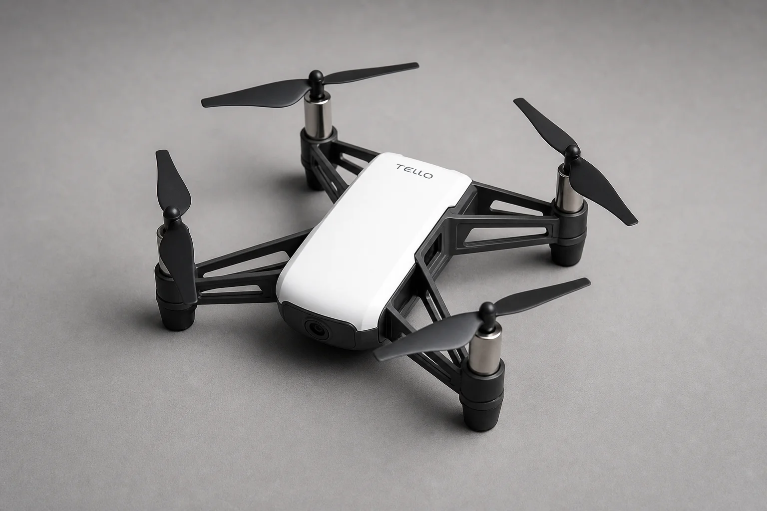Six drones arranged by price tier on concrete surface