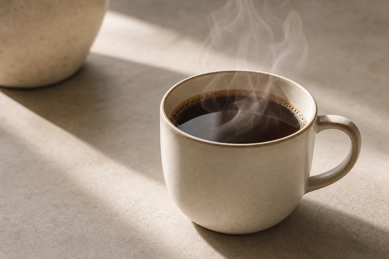 一杯熱氣騰騰、香氣四溢的現沖咖啡