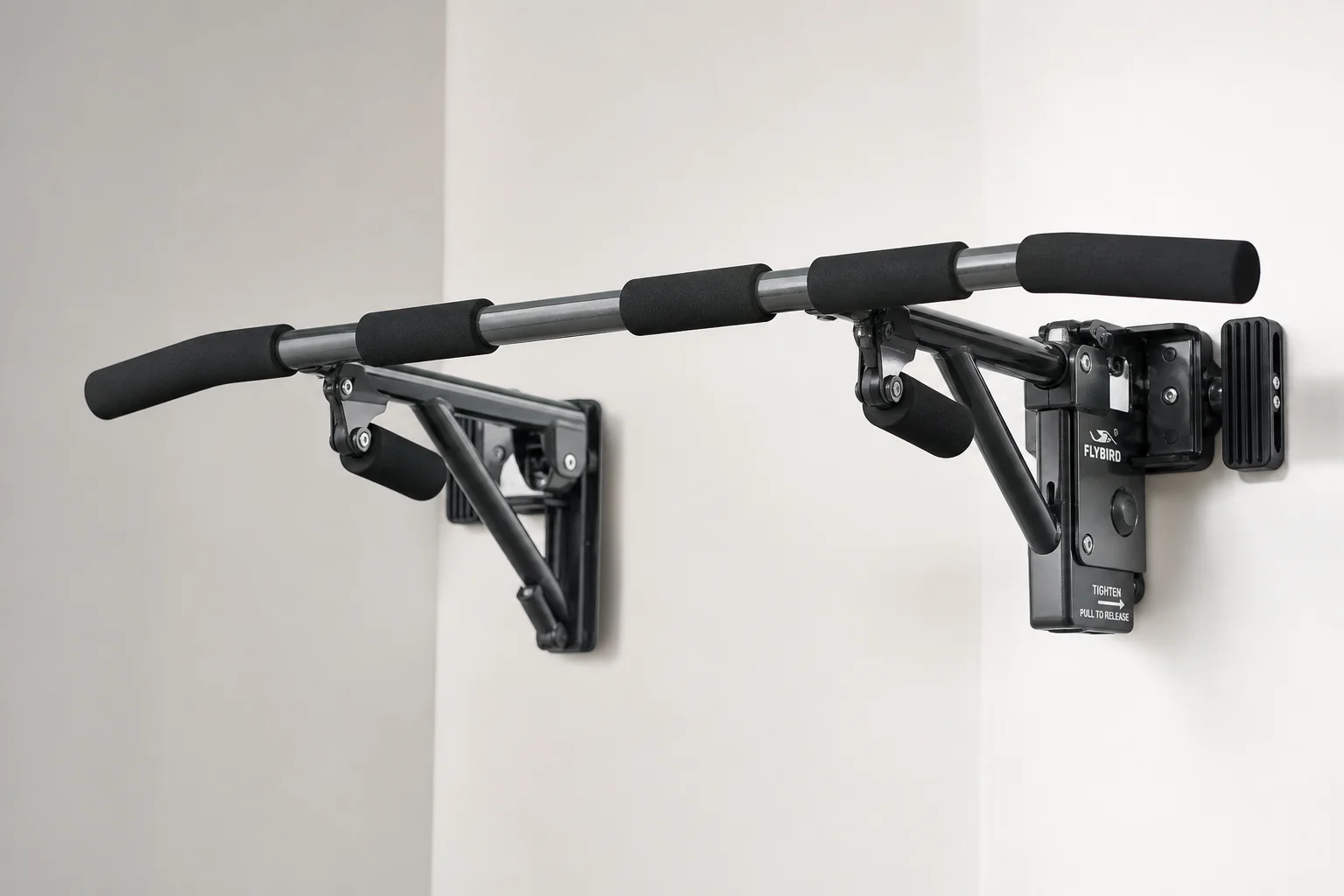 Five pull-up bars arranged in descending order showing variety of designs and styles
