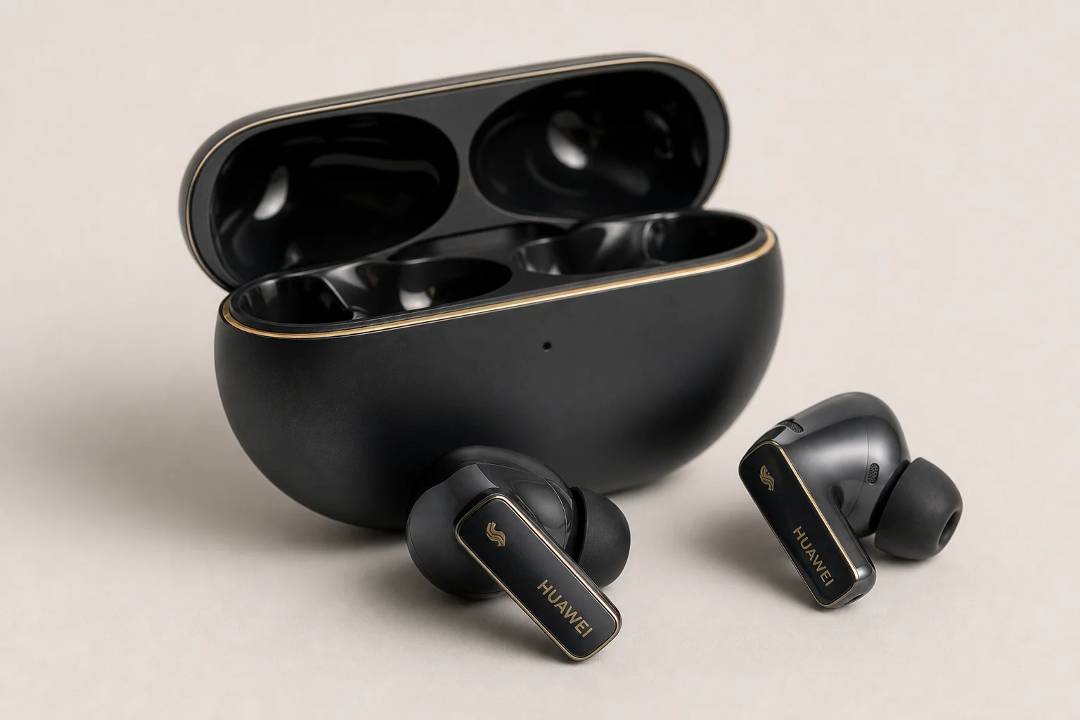 Nine earbud models arranged by price tier on concrete surface