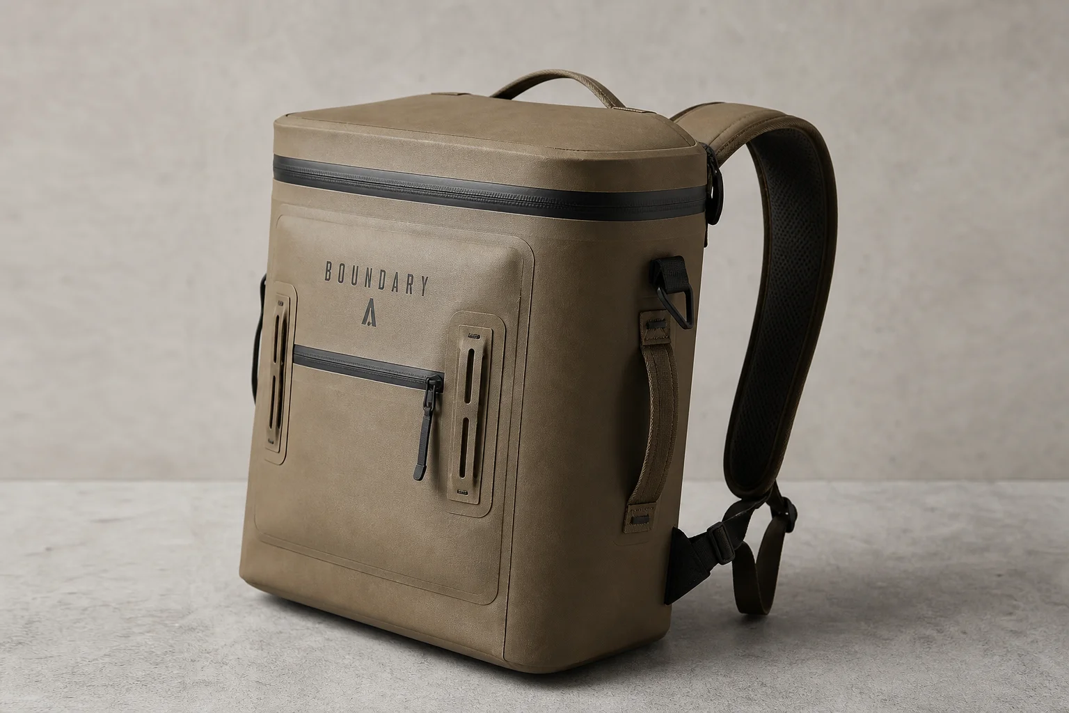 Five backpack coolers displayed on neutral backdrop showing different designs and materials