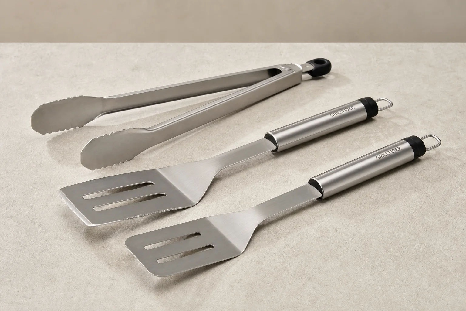 Collection of IKEA camping products including bowls, cutting boards, storage bags, and accessories on concrete
