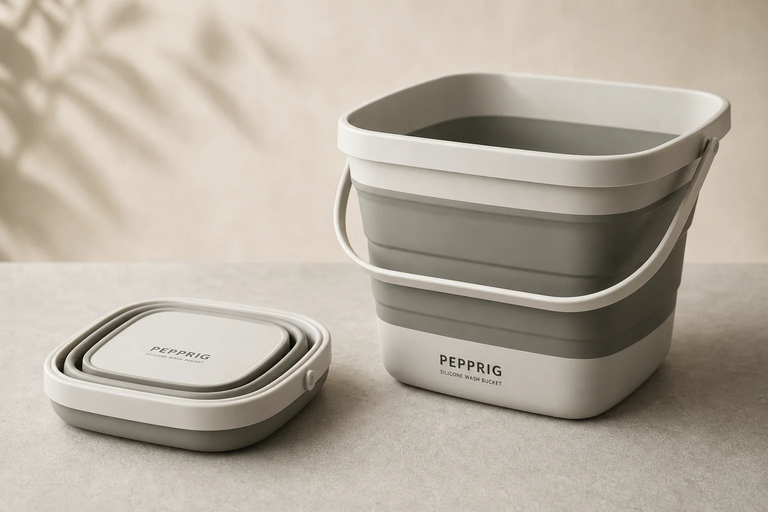 Collection of IKEA camping products including bowls, cutting boards, storage bags, and accessories on concrete