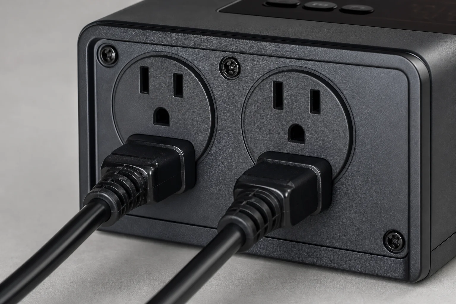 Dual power outlets on heater controller with heating element cables connected