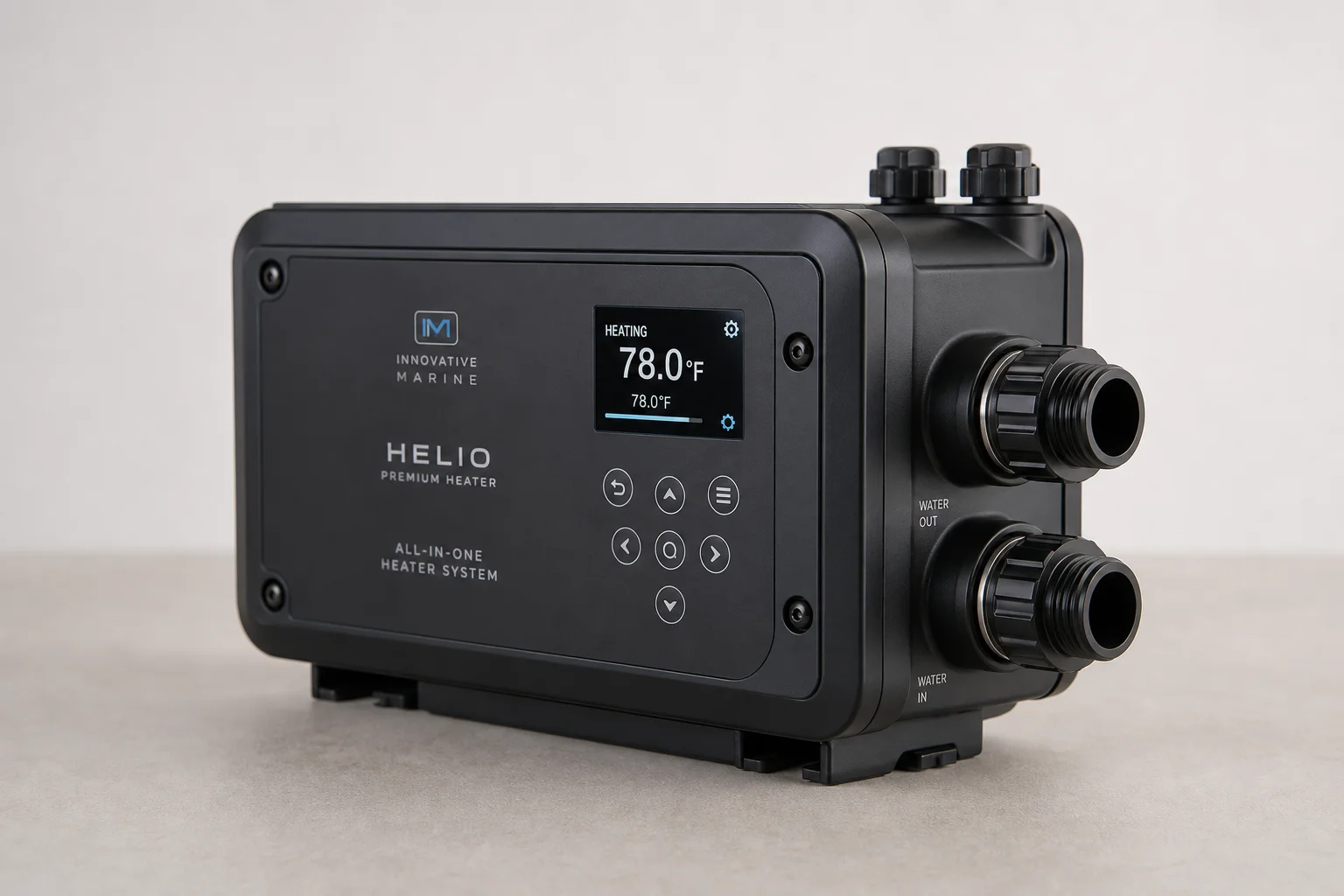 Three aquarium heaters: glass, titanium, and plastic-housed models on neutral backdrop