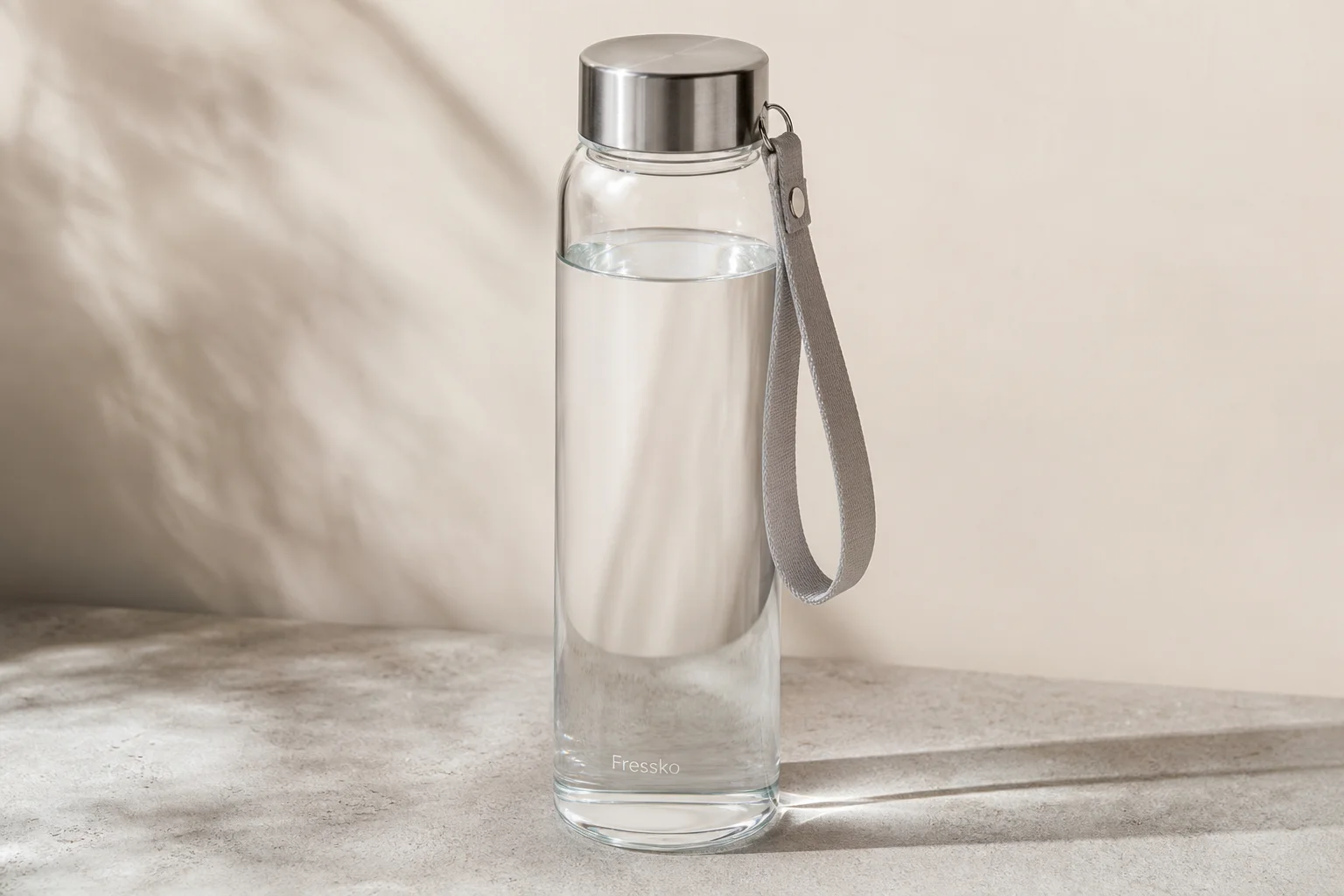 Five water bottles arranged on concrete surface from budget to premium options