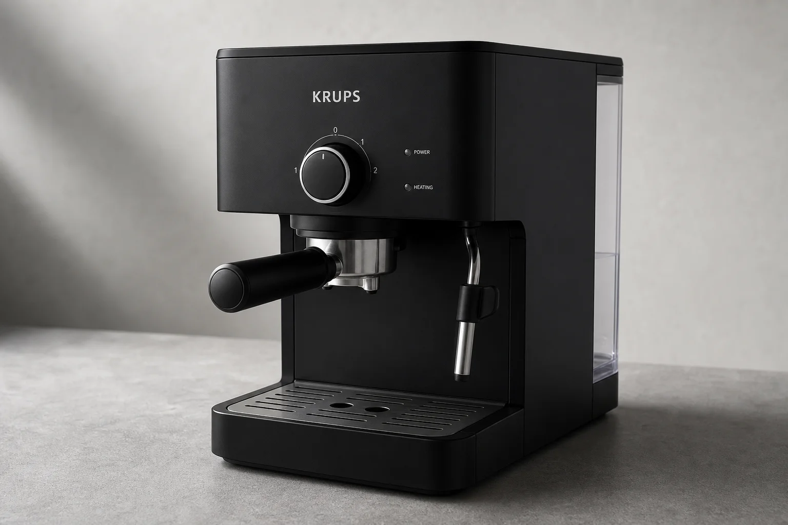 五台平價 Espresso 咖啡機並排擺放在混凝土表面上