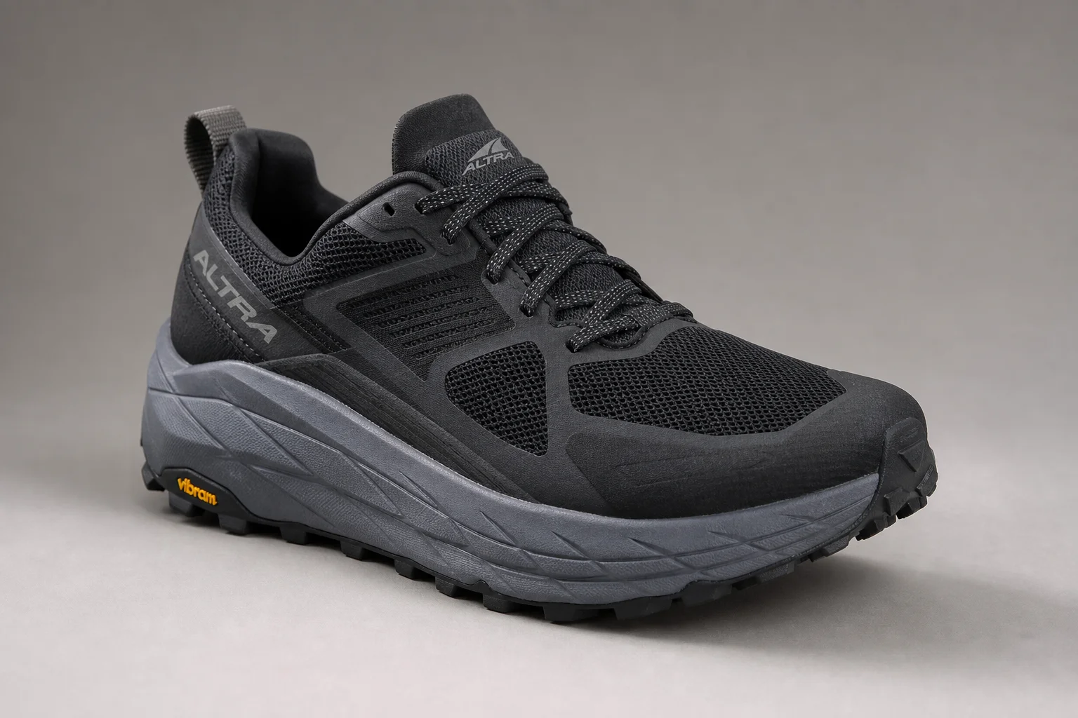 Three Mammut Aenergy Trail shoes arranged on concrete showing endurance, speed, and all-mountain models