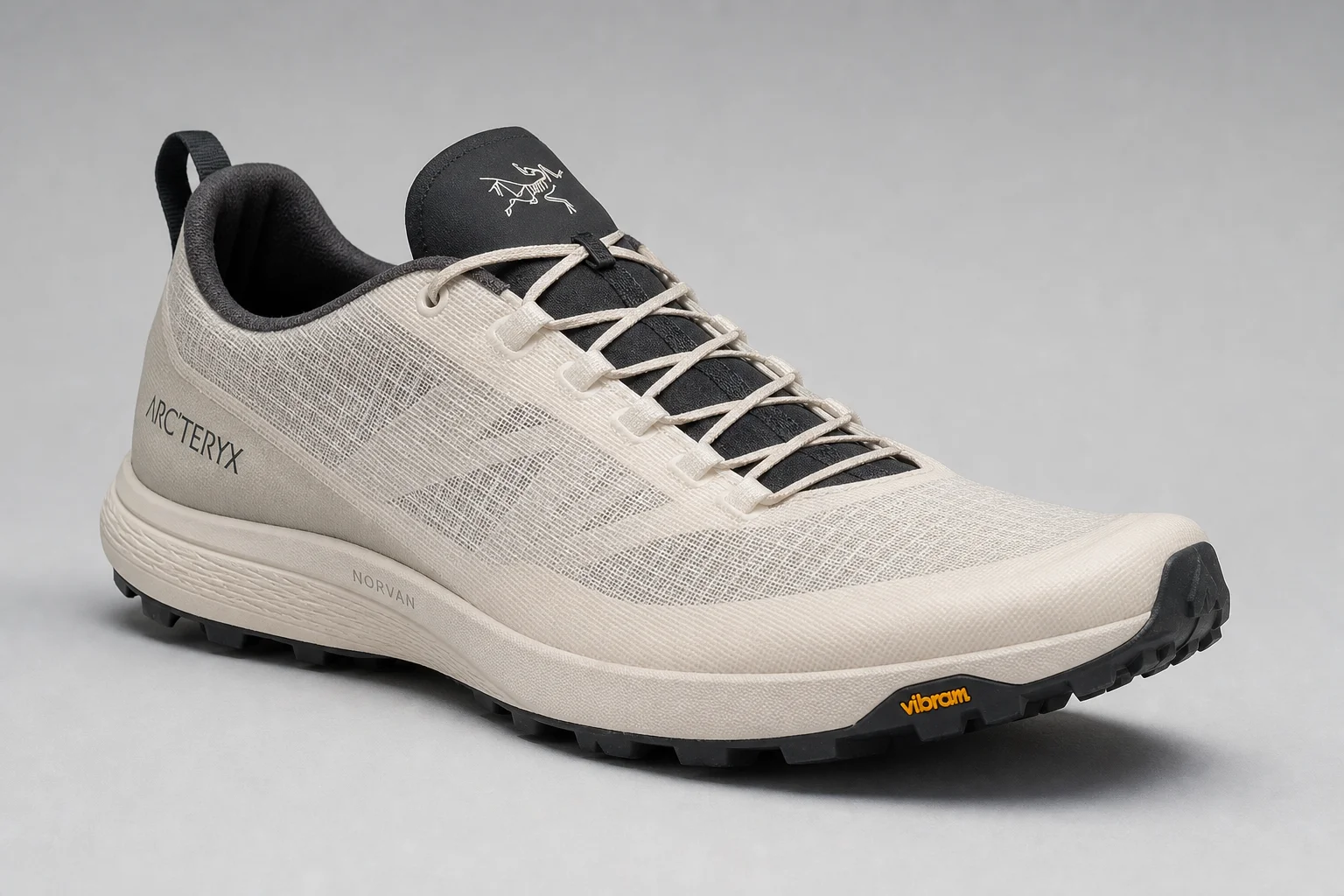 Three Mammut Aenergy Trail shoes arranged on concrete showing endurance, speed, and all-mountain models