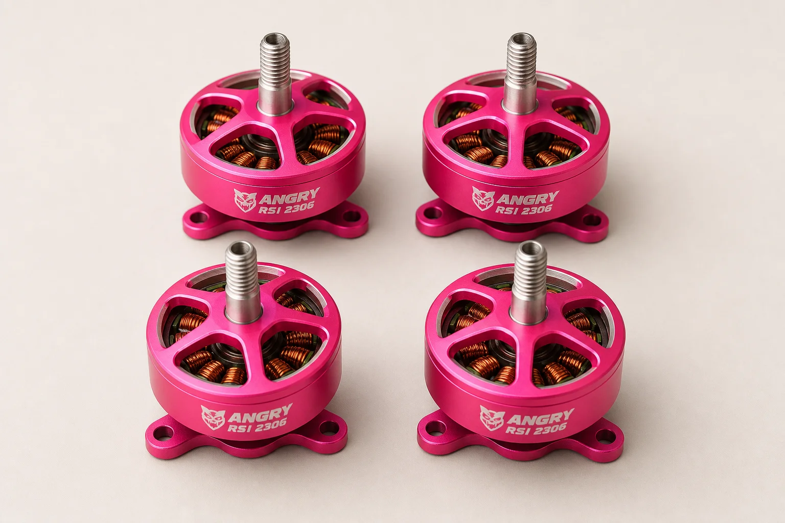 Quadcopter FPV freestyle da 5 pollici assemblato con motori rosa neon e unità aria DJI O3