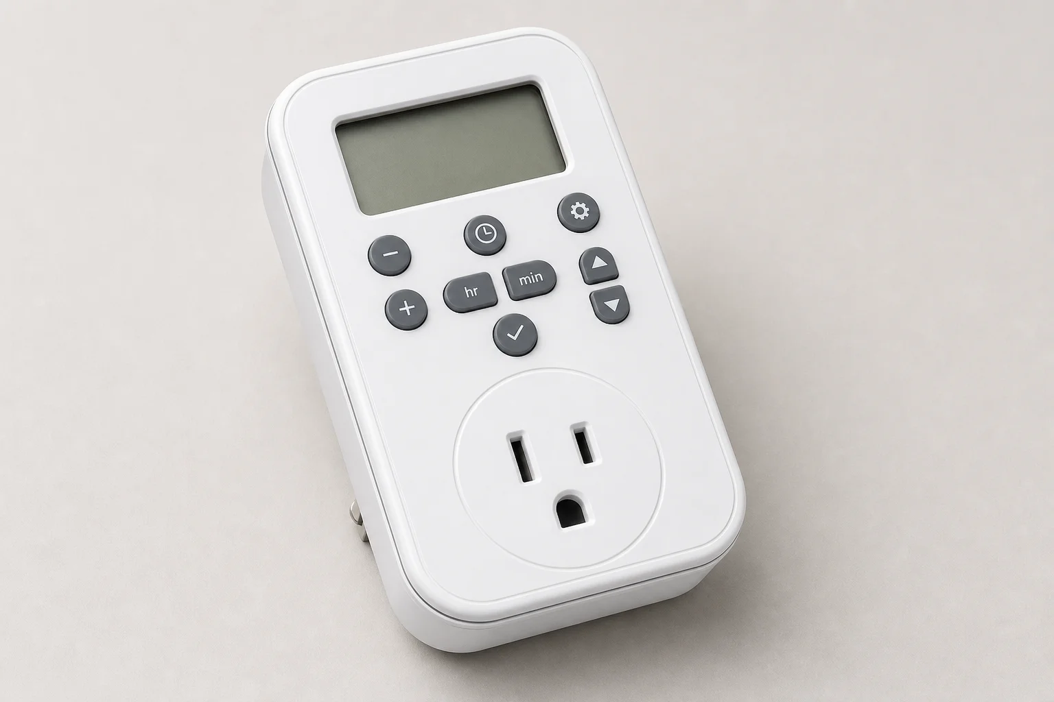 Timer control panel with buttons for programming intervals and timing functions