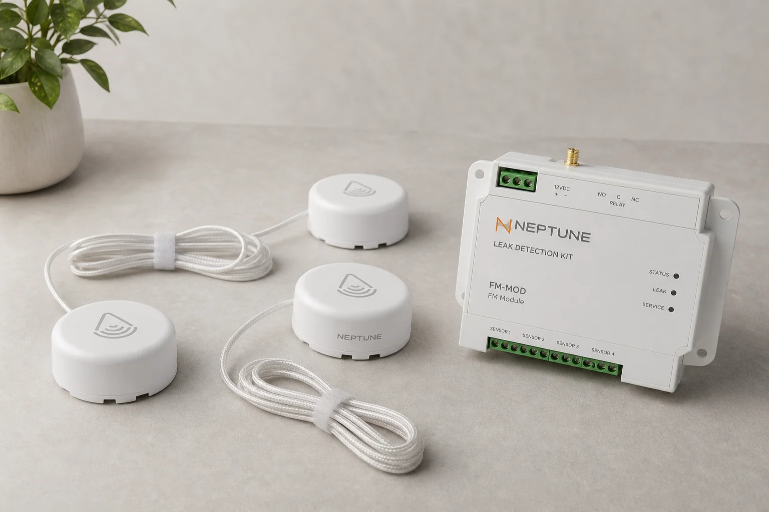 Neptune Apex controller with powerhead and aquarium in background