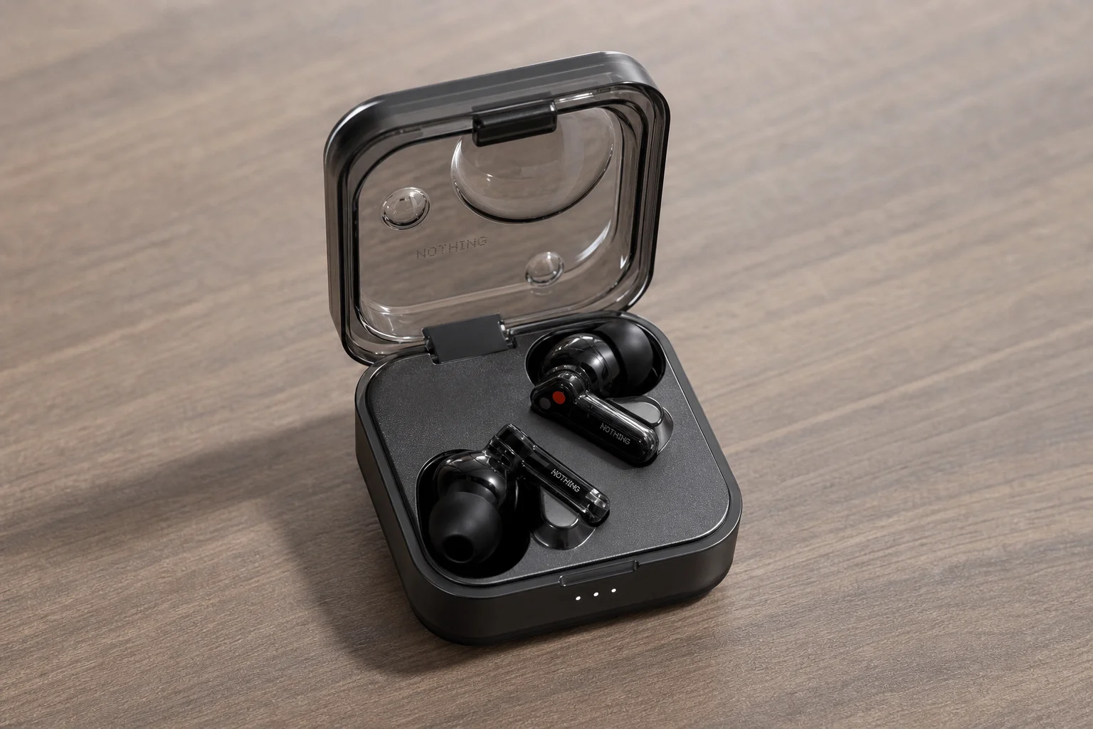 Nine earbud models arranged by price tier on concrete surface