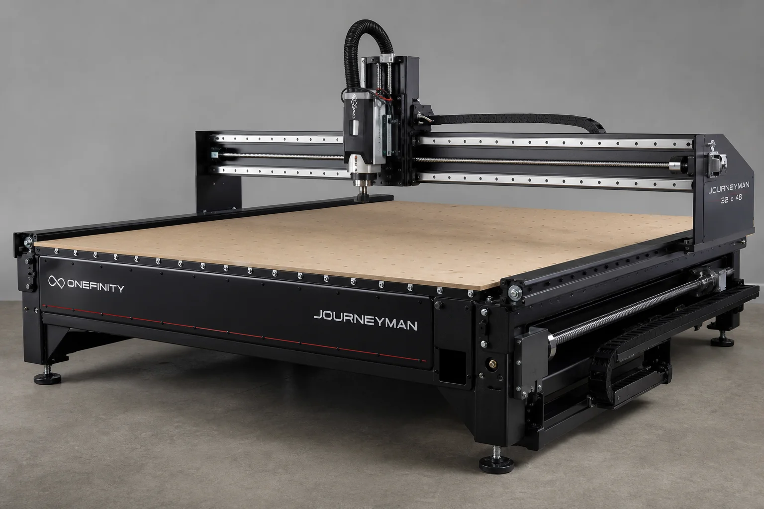 Collection of six CNC machines from Carbide 3D, NextWave CNC, and Onefinity displayed together