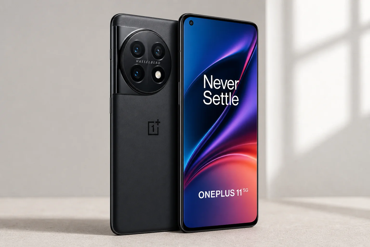 Cinq smartphones disposés sur du béton mettant en avant leurs modules photo et leur design
