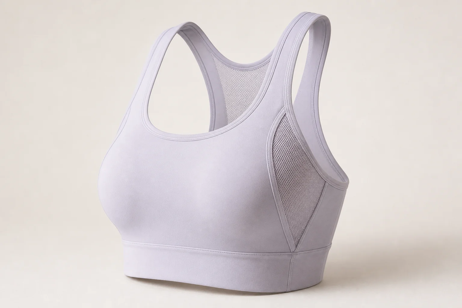 Collection of 12 high-impact sports bras in various styles and colors on neutral backdrop