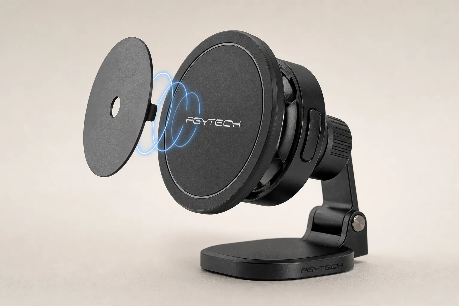 DJI Action 5 Pro in Tilta metal cage with side handle, phone mount, and ND filter