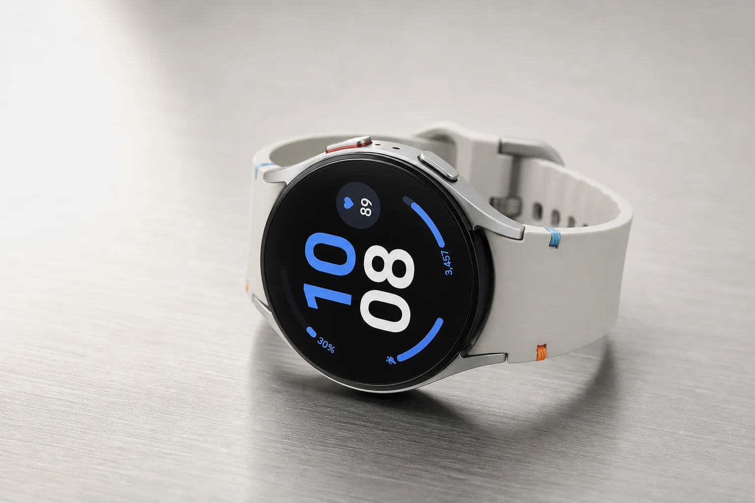 Nine smartwatches under $300 arranged on concrete surface