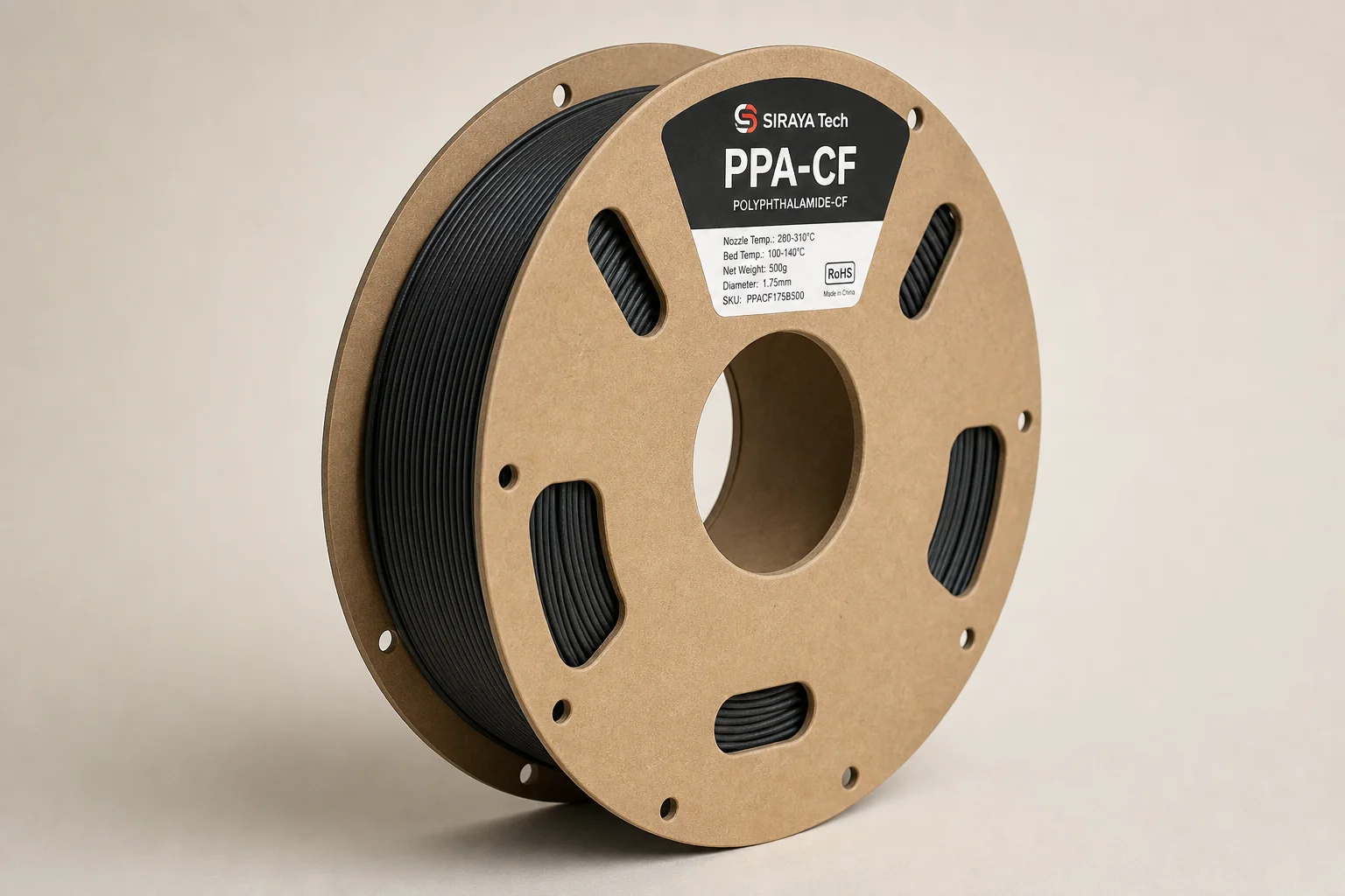 Collection de diverses bobines de filament pour imprimante 3D sur une surface en béton
