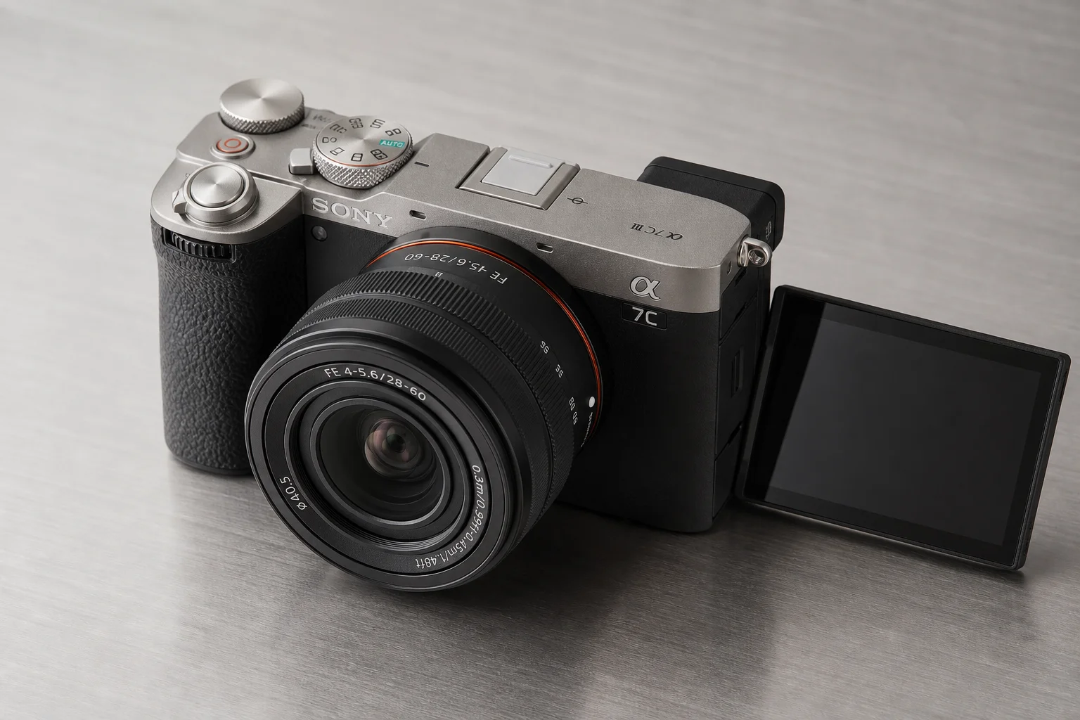 Five mirrorless cameras arranged on neutral backdrop: Sony ZV-E10, Olympus OM-D E-M10 Mark IV, OM System OM-5, Sony Alpha 7C II, and Fujifilm X-T5