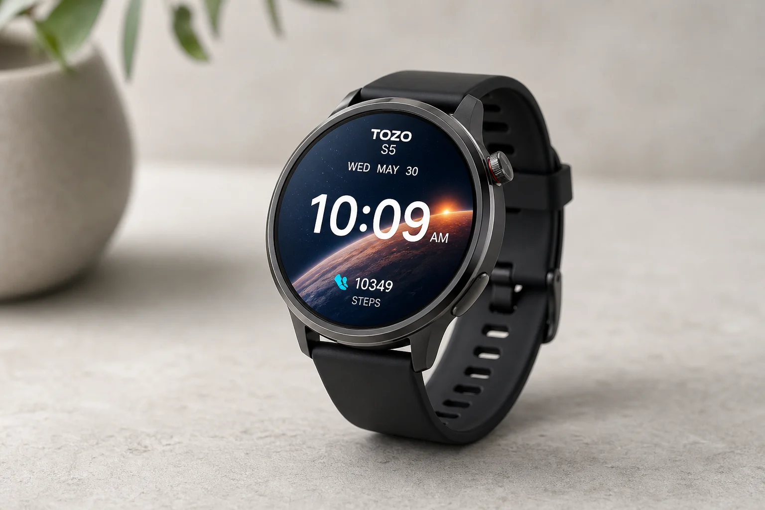 Nine smartwatches under $300 arranged on concrete surface