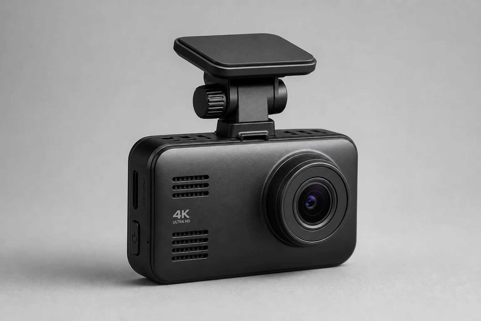 Three VIOFO dash cameras arranged on concrete surface showing size and design differences
