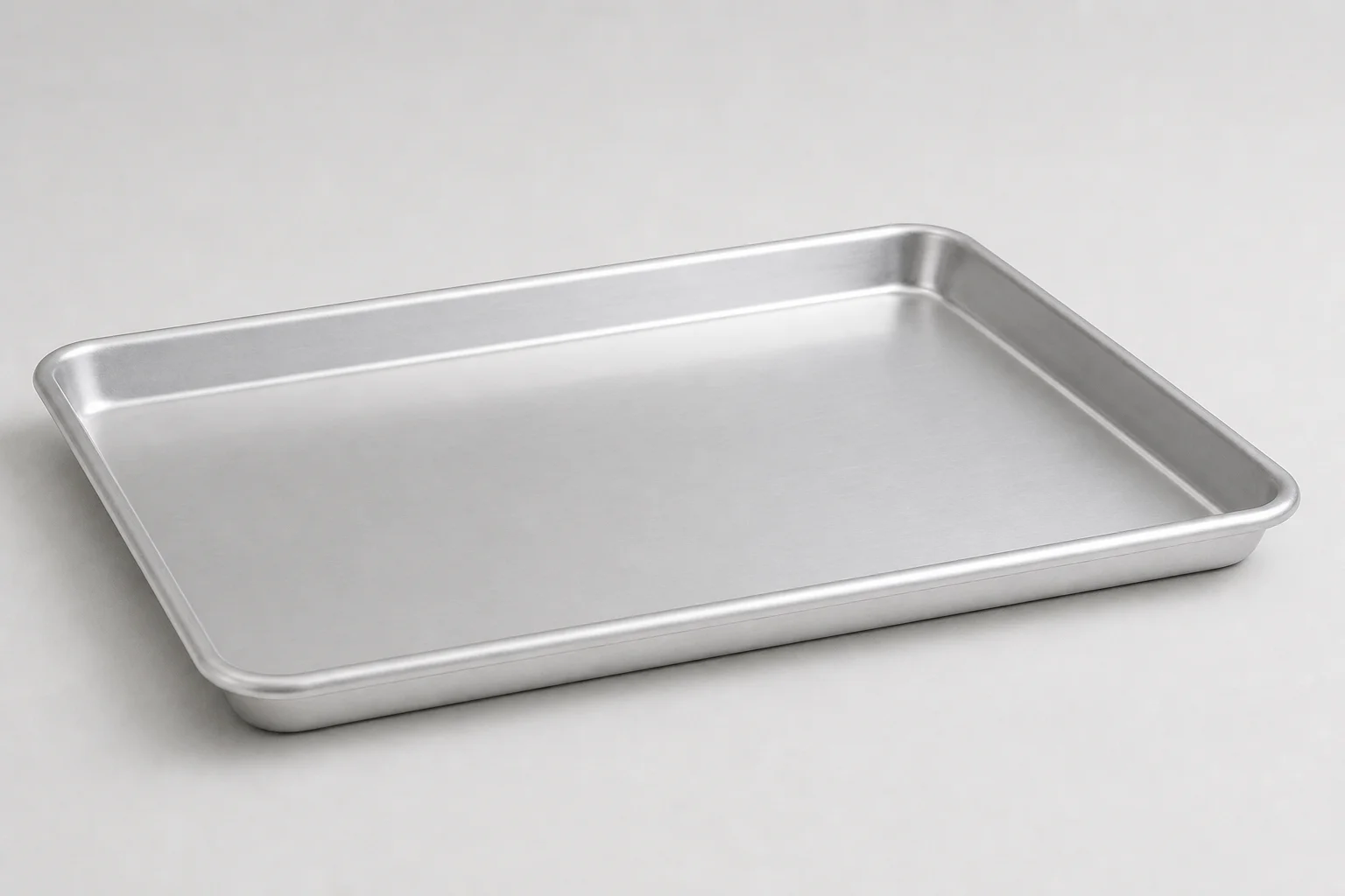 Six sheet pans arranged in a grid showing different styles and materials