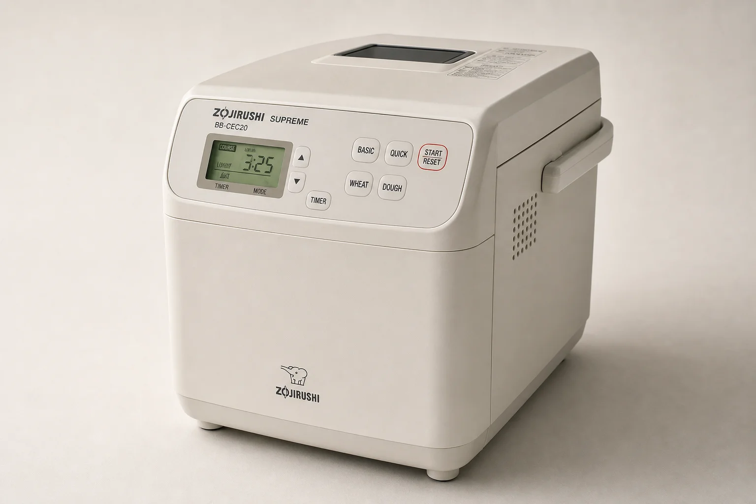 KitchenAid Classic Plus stand mixer and Zojirushi Supreme bread machine on concrete surface